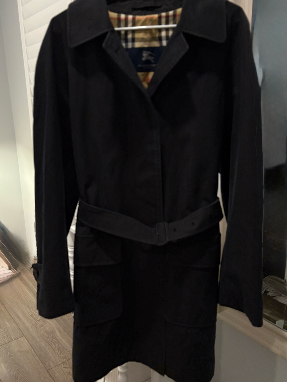 Burberry Black Belted Trench Coat - Picture 11 of 13
